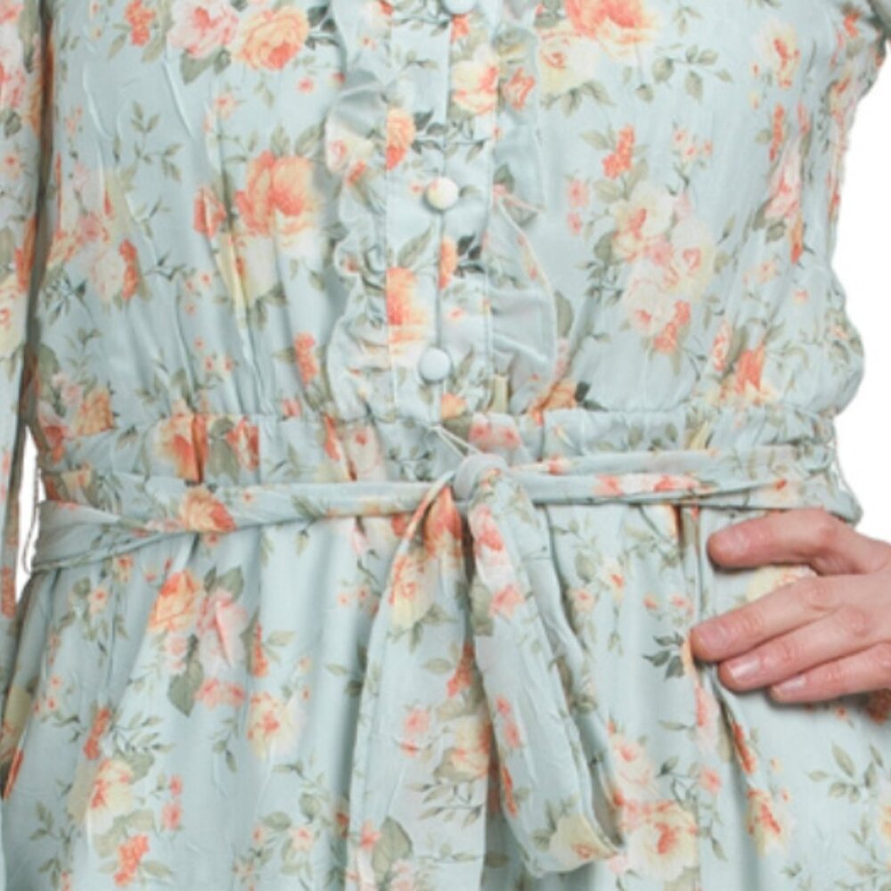 JOIE Chiffon Ruffle Tiered Mini Dress - Picture 4 of 6
